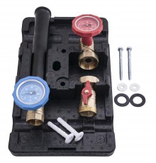 Насосная Gappo группа с прямым контуром 1" без насоса в теплоизоляции