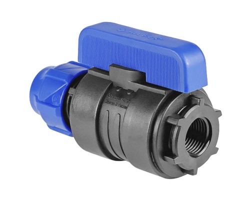 Шаровый кран ПНД компрессионный ВР 20*1/2" внутренняя резьба ( Valfex)