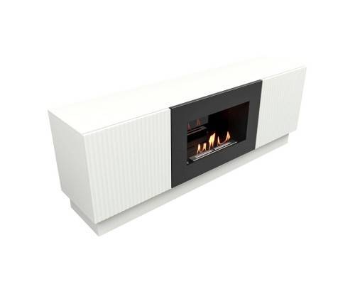 Тумба с биокамином Firelight BFP/P-1400L белая