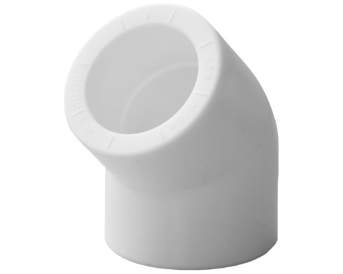 Угольник полипропиленовый PPRC 25х45гр.С, белый