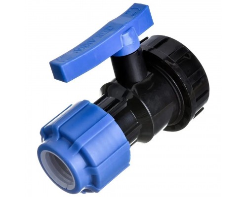 Кран шаровой ТПК-АКВА компрессионный ВР разъемный d 25 х 1", 554222501