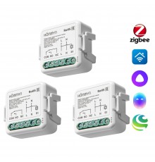 Комплект три умных реле (с сухим контактом) HOMMYN 3DCRLZBN01