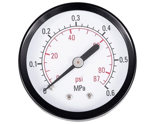 Манометр Belamos PGS50 d 50 мм, 0,6 МПа (до 6 атм), G1/4 с задним подключением (Китай) (PGS50 AX)