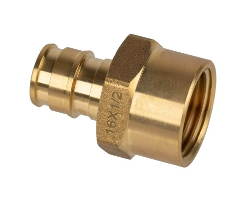 Штуцер латунь ВР 16х1/2" с внутренней резьбой (USYSTEMS) уп. 60 шт (1135758)