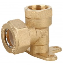 Угольник Gappo обжимной с креплением с внутренней резьбой 15 х 1/2"