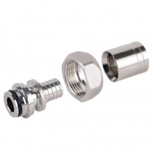 Соединение резьбозажимное SANEXT 16x2.2 - G 3/4" евроконус, c гильзой в комплекте, никель