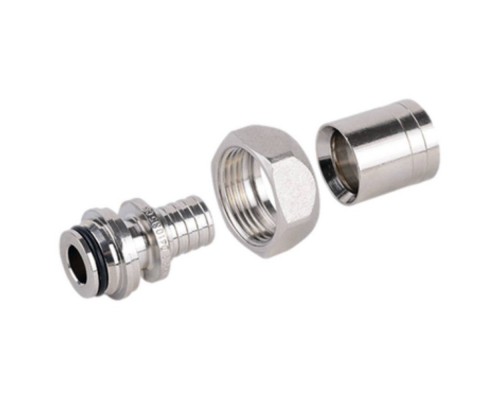 Соединение резьбозажимное SANEXT 16x2.2 - G 3/4" евроконус, c гильзой в комплекте, никель