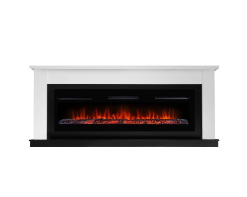Каминокомплект:Очаг Electrolux Infinity EFP/P-1600ULS, портал Canto Long белый, черный