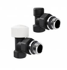 Набор термостатический угловой Royal Thermo Design 1/2"М30х1,5 (Черный)