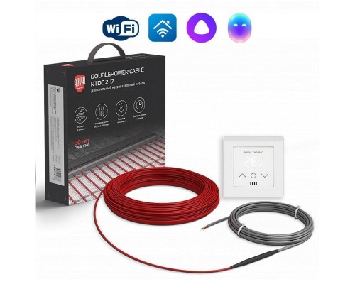 Кабель нагревательный Royal Thermo RTDC 2-17-800 с терморегулятором RTS-16