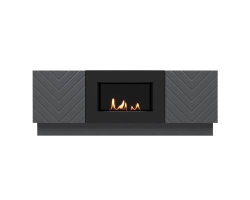 Каминокомплект:Тумба с биокамином Firelight BFP/P-1400V графит+набор керамических дров береза Каминокомплект:Тумба с биокамином Firelight BFP/P-1400V графит+набор керамических дров береза