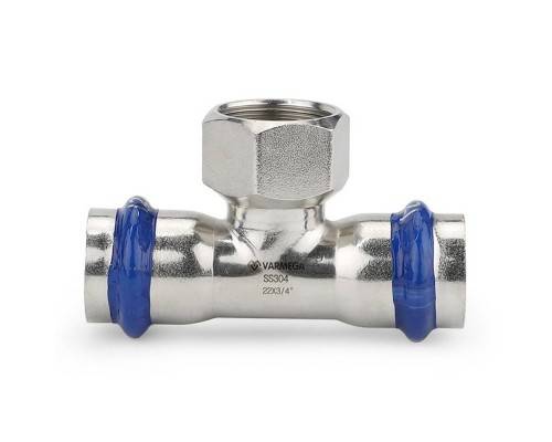 Тройник VARMEGA раструбный Inox Press ВР 54x1/2"x54