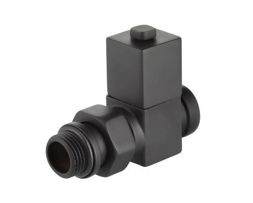 Набор дизайн-вентилей Royal Thermo CUBE, прямой (черный) 1/2 Набор дизайн-вентилей Royal Thermo CUBE, прямой (черный) 1/2
