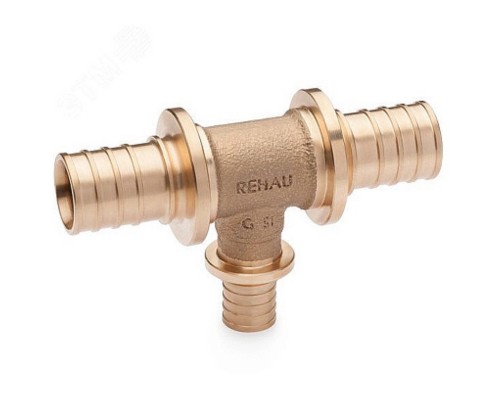 Тройник REHAU с уменьшенным боковым проходом 32-25-32 PLATINUM RX, бронза, 14564621001