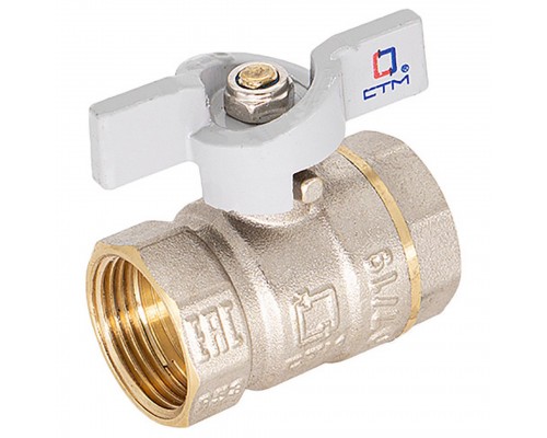 Кран шар. для воды 1/2" г/г бабочка CTM СТАНДАРТ CWFFB012 Кран шар. для воды 1/2" г/г бабочка CTM СТАНДАРТ CWFFB012