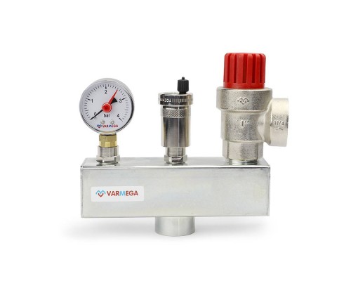 Группа безопасности котла VARMEGA VM16303, 1", сталь, до 200 кВт Группа безопасности котла VARMEGA VM16303, 1", сталь, до 200 кВт