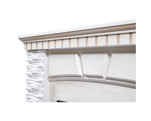 Каминокомплект:Очаг Electrolux EFP/P-1020LS с порталом Porto Classic камень белый, шпон беленый дуб