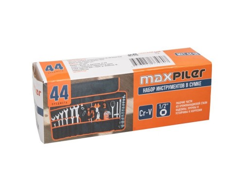 Набор инструментов PIT MaxPiler MXT-44-SB в сумке (44 предметов, 1/2", CrV, сумка оксфорд) Набор инструментов PIT MaxPiler MXT-44-SB в сумке (44 предметов, 1/2", CrV, сумка оксфорд)