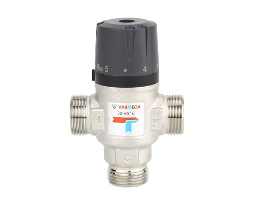 Клапан термосмесительный VARMEGA НР 1", 30-65гр.С, Kvs 1.6, боковое смешение, VM17203