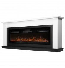 Каминокомплект: Очаг Electrolux Infinity EFP/P-1600ULS N, портал Canto Long белый, черный