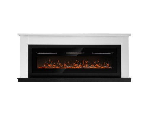 Каминокомплект: Очаг Electrolux Infinity EFP/P-1600ULS N, портал Canto Long белый, черный
