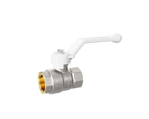 Кран шаровой латунный LD Pride 47.40.В-В.Р Ду 40 Ру25 white (рычаг с бир.)