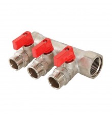 Коллектор VALTEC VTc.580.N.0502 с отсек. кранами НР 3/4"х1/2" 2 вых
