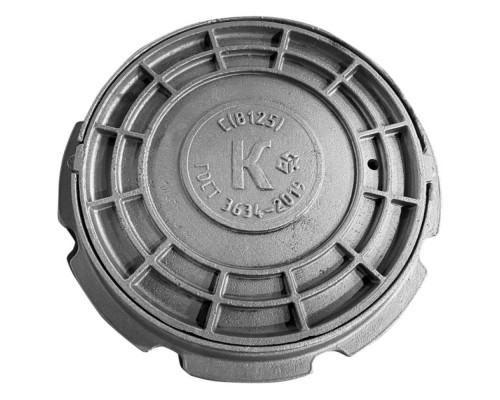 Люк ДПК чуг канализ (К) кругл С(средний) В125 m-70кг С(В125)-1-60 ГОСТ 3634