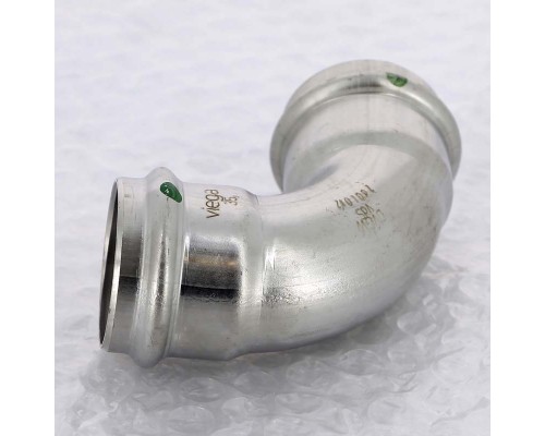 Угол пресс нержавеющая сталь Sanpress Inox VIEGA 35