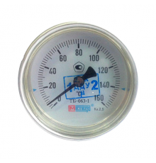 Термометр биметалл ТБ63 160С Дк63 L=80 G1/2" осев Метер