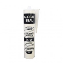 Герметик силикон санитарный 290гр бесцветный GS28 GlobalSeal