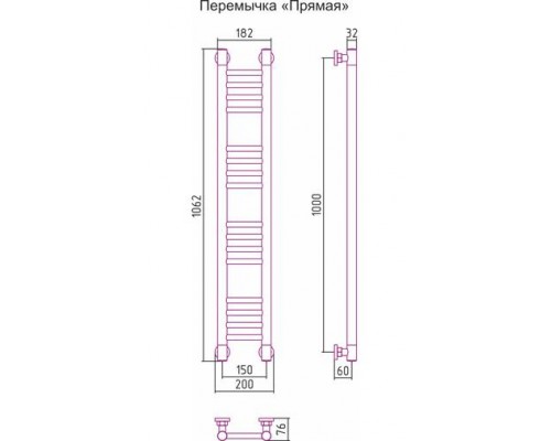 Сунержа Богема Полотенцесушитель водяной 15x100h, цвет: без покрытия 00-0220-1015 Сунержа Богема Полотенцесушитель водяной 15x100h, цвет: без покрытия 00-0220-1015