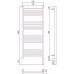 Сунержа Богема 3.0 Полотенцесушитель электр. 40x100h, прав., цвет: темн. титан муар 15-5805-1040
