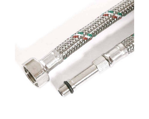 Гибкая подводка для смесителя UNI-FITT МL10х1 - 1/2" 30 см оплетка из нержавеющей стали Гибкая подводка для смесителя UNI-FITT МL10х1 - 1/2" 30 см оплетка из нержавеющей стали