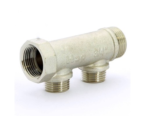 Коллектор НВ 3/4" никелированный ITAP 2 выхода 1/2"Н 38мм