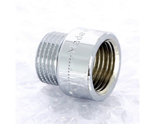 Удлинитель НВ хромированный UNI-FITT 1/2"x15мм Удлинитель НВ хромированный UNI-FITT 1/2"x15мм