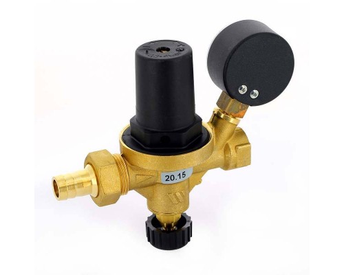 Клапан подпиточный WATTS Ind В со штуцером ALMD с манометром 1/2"