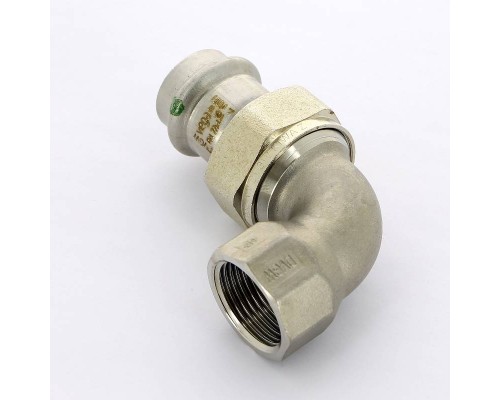 Угол разъемный пресс-B с плоской прокладкой нержавеющая сталь Sanpress InoxVIEGA 22х3/4"