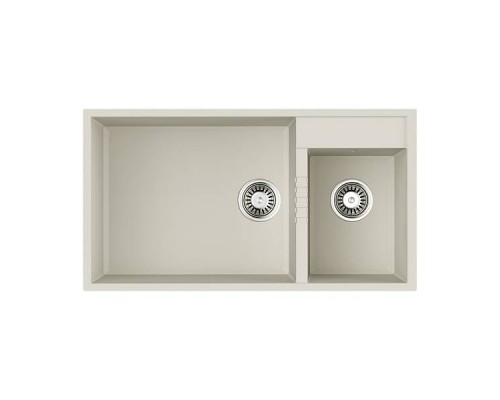 Omoikiri Tedori 85-2-U-PL Кухонная мойка Tetogranit 85x46,5 см, цвет: платина 4993947