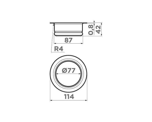 Omoikiri NA-02-LG Сменная горловина для измельчителя Nagare Slim цвет: светлое золото 4956686