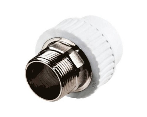 Муфта PP-R бел комб п/ключ Дн63х2" НР VALFEX 10135063 Муфта PP-R бел комб п/ключ Дн63х2" НР VALFEX 10135063