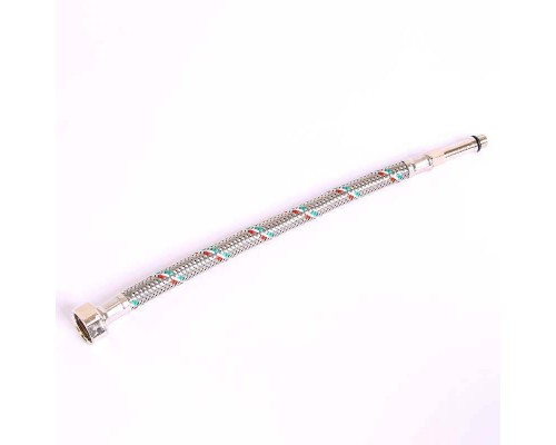 Гибкая подводка для смесителя UNI-FITT МL10х1 - 1/2" 30 см оплетка из нержавеющей стали Гибкая подводка для смесителя UNI-FITT МL10х1 - 1/2" 30 см оплетка из нержавеющей стали