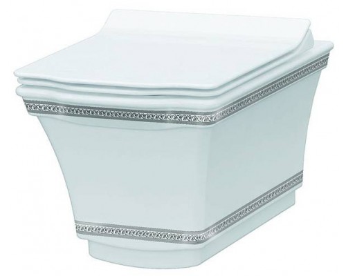 Boheme Hermitage Унитаз подвесной 37х52х37,5h см, цвет: белый 951-CR