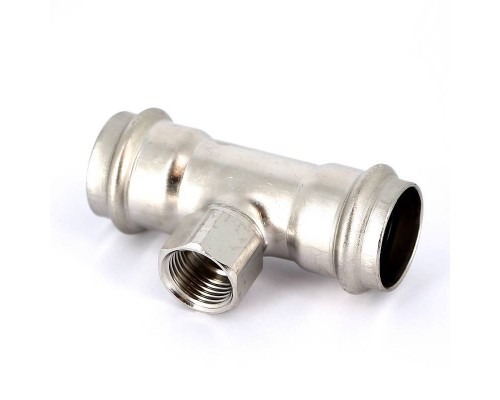 Тройник пресс-В нержавеющая сталь Sanpress Inox VIEGA 28х1/2"х28