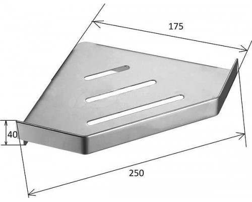 Boheme Q Полочка корзинка угловая, подвесная, цвет: shine gun metalll 10318-SGM Boheme Q Полочка корзинка угловая, подвесная, цвет: shine gun metalll 10318-SGM