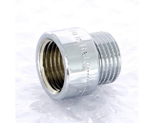 Удлинитель НВ хромированный UNI-FITT 1/2"x15мм Удлинитель НВ хромированный UNI-FITT 1/2"x15мм