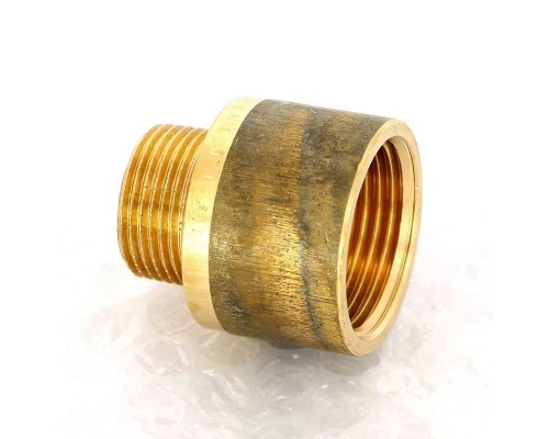 Переходник круглый НВ Viega 3/4"x1" бронза