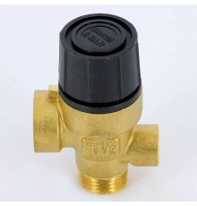 Клапан предохранительный ВВ с отверстием для манометра 1/4" EMMETI 1/2" 6 бар