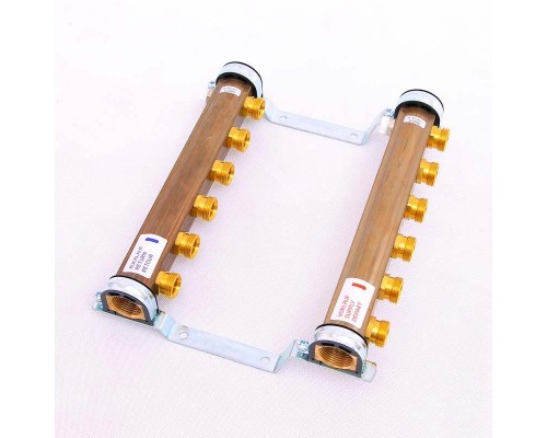 Нерегулируемая коллекторная группа HKV/A WATTS Ind 1"x3/4"ЕК 6 выходов