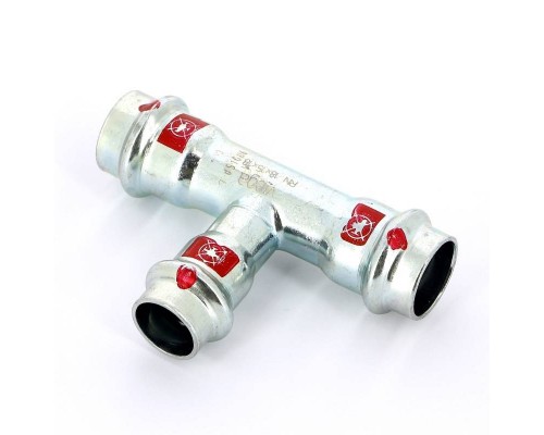 Тройник пресс оцинкованная сталь Prestabo VIEGA 18х15х18